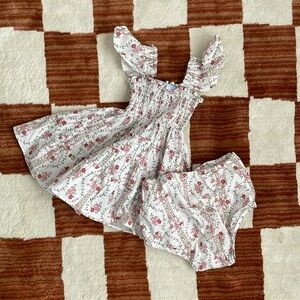 Hill house home baby girl dress floral pattern with bloomer